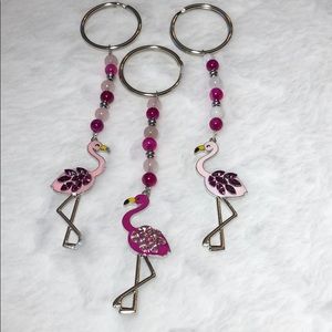 BFF Flamingo Keychains